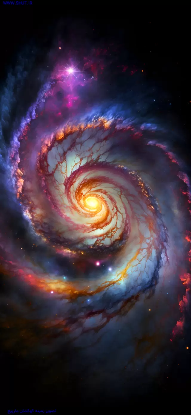 تصویر زمینه کهکشان مارپیچ