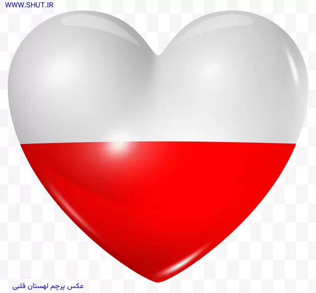 عکس پرچم لهستان قلبی