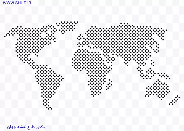 وکتور طرح نقشه جهان