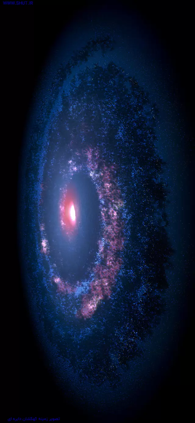 تصویر زمینه کهکشان دایره ای