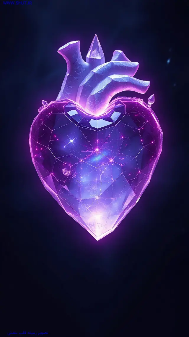  تصویر زمینه قلب بنفش