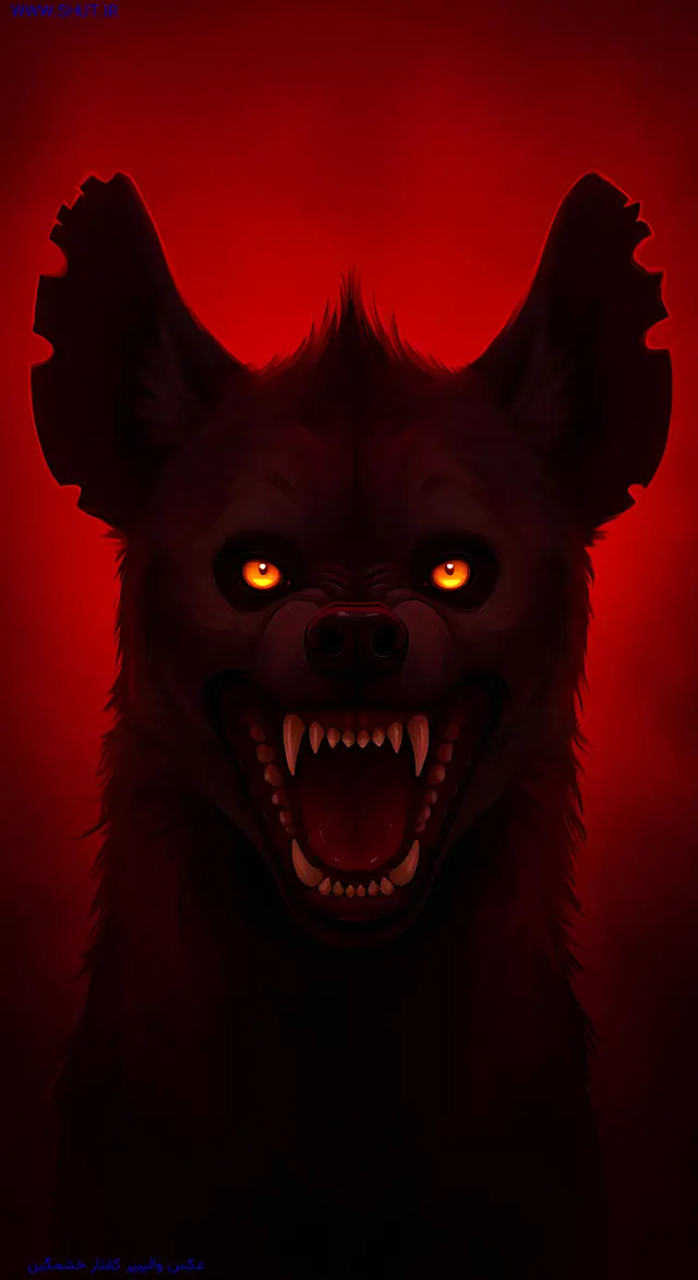 عکس والپیپر کفتار خشمگین