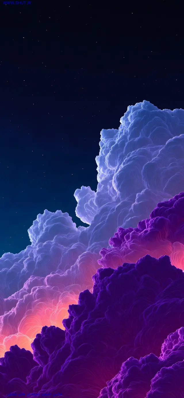 عکس تصویر زمینه ابر های بنفش