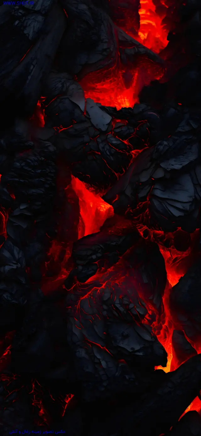 عکس تصویر زمینه زغال و آتش 8K