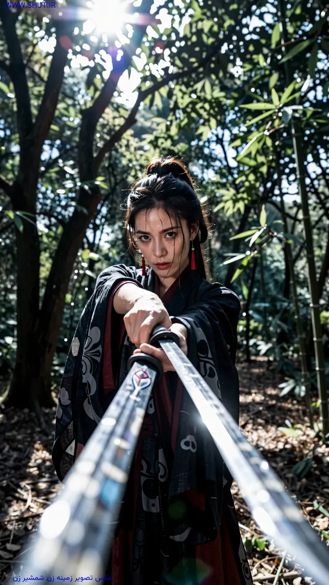 عکس تصویر زمینه زن شمشیر زن