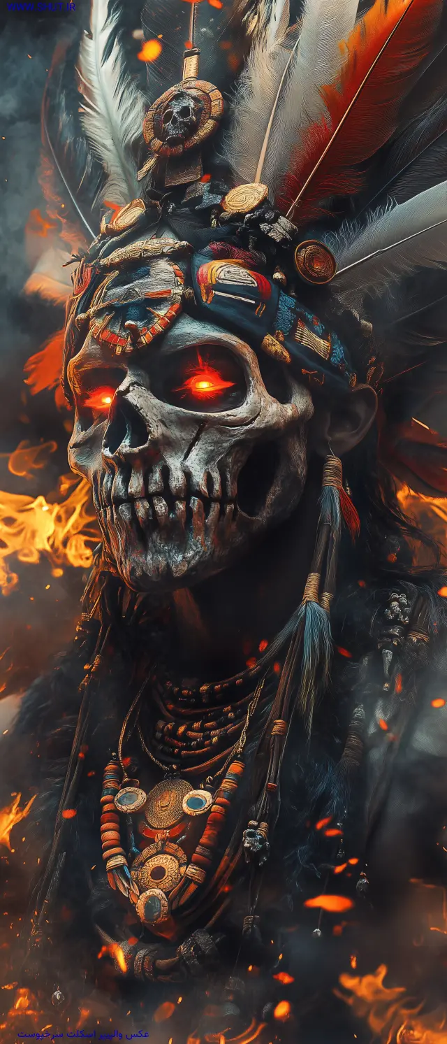 عکس والپیپر اسکلت سرخپوست