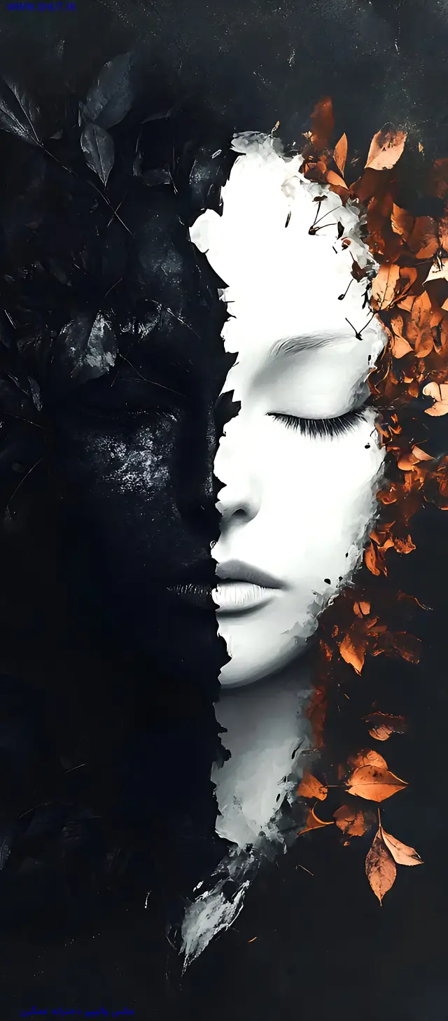 تصویر زمینه دختر غمگین گوشی آیفون