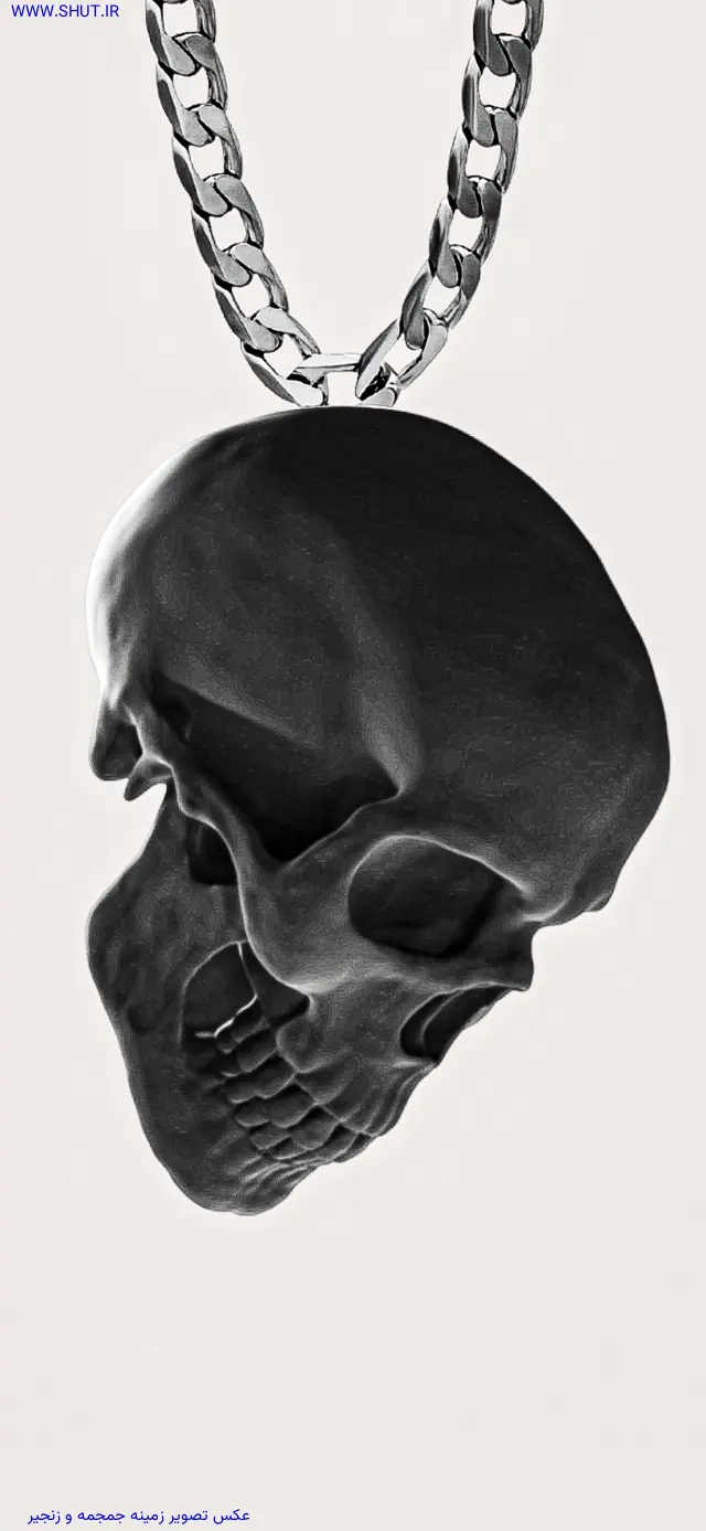 عکس تصویر زمینه جمجمه و زنجیر