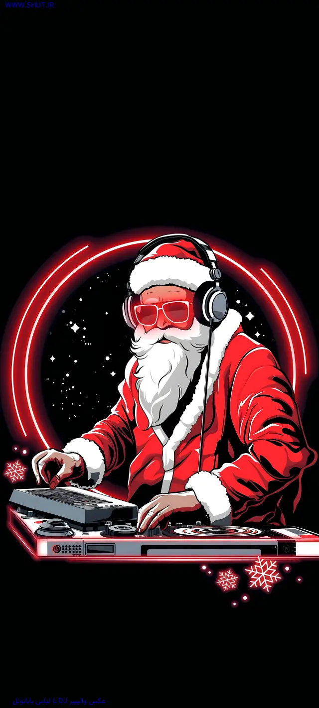 عکس والپیپر DJ با لباس بابانوئل