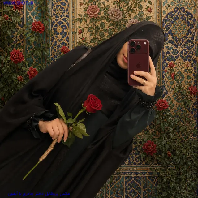 عکس پروفایل دختر چادری با آیفون