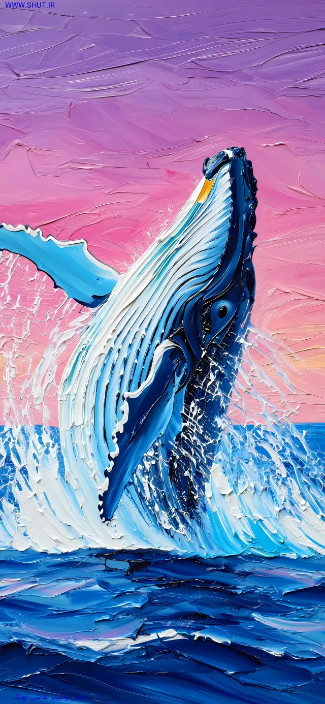 عکس والپیپر نقاشی نهنگ