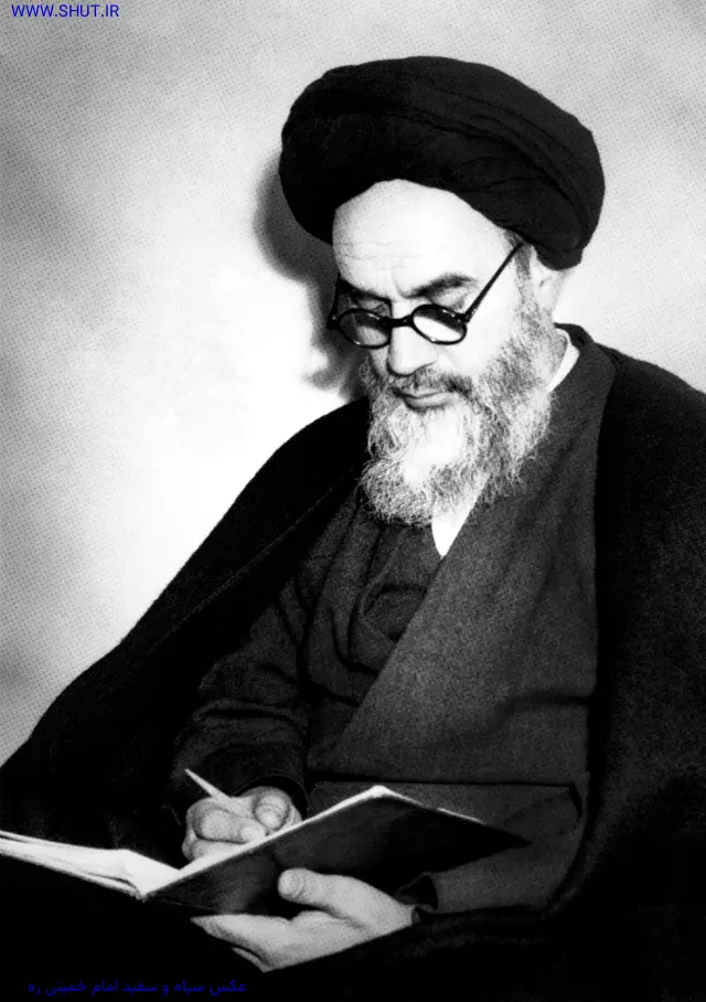 عکس سیاه و سفید امام خمینی ره