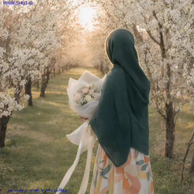 پروفایل دختر با حجاب از پشت سر