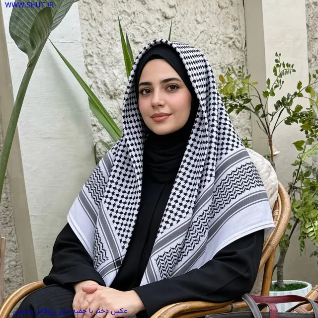 عکس دختر با چفیه برای پروفایل مذهبی