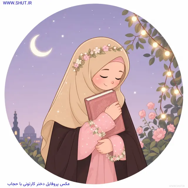 عکس پروفایل دختر کارتونی با حجاب